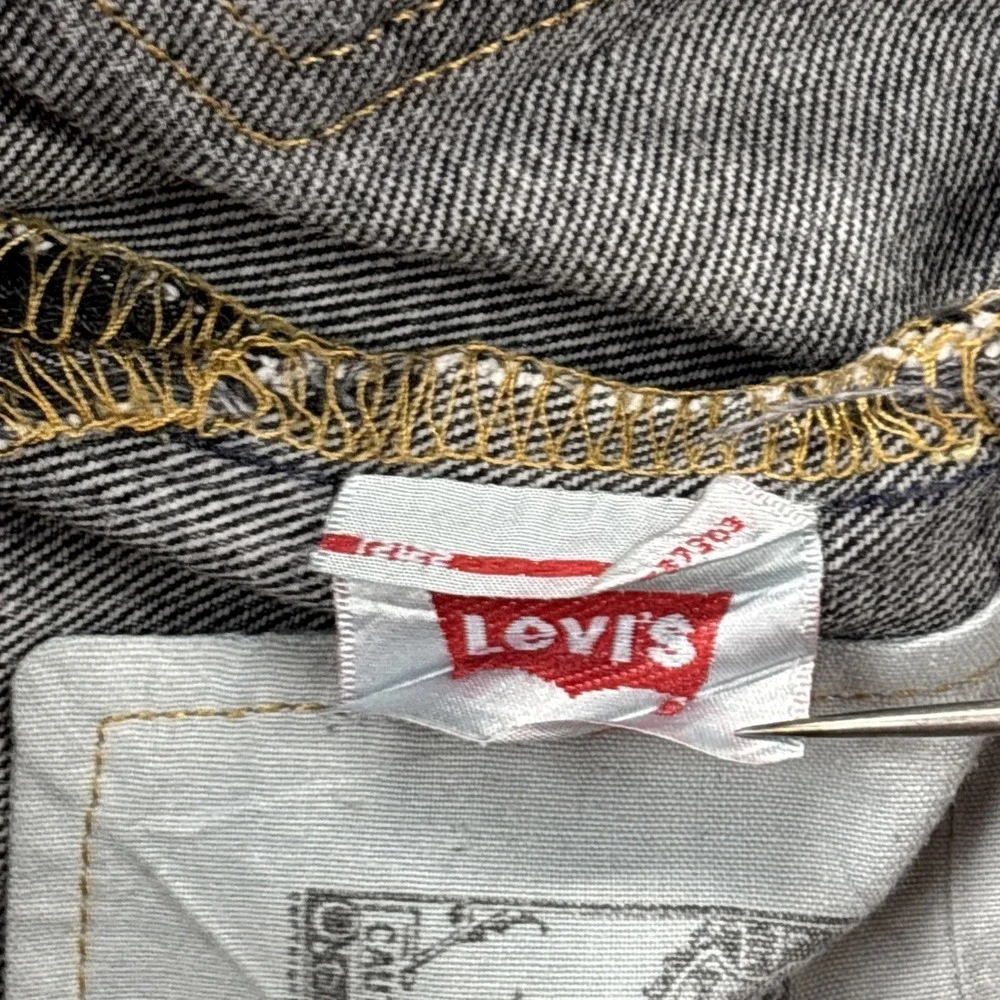 VTG Levi's 501 jeans‎ mens 38x32 2 tone black/gray button fly Straight Baggy